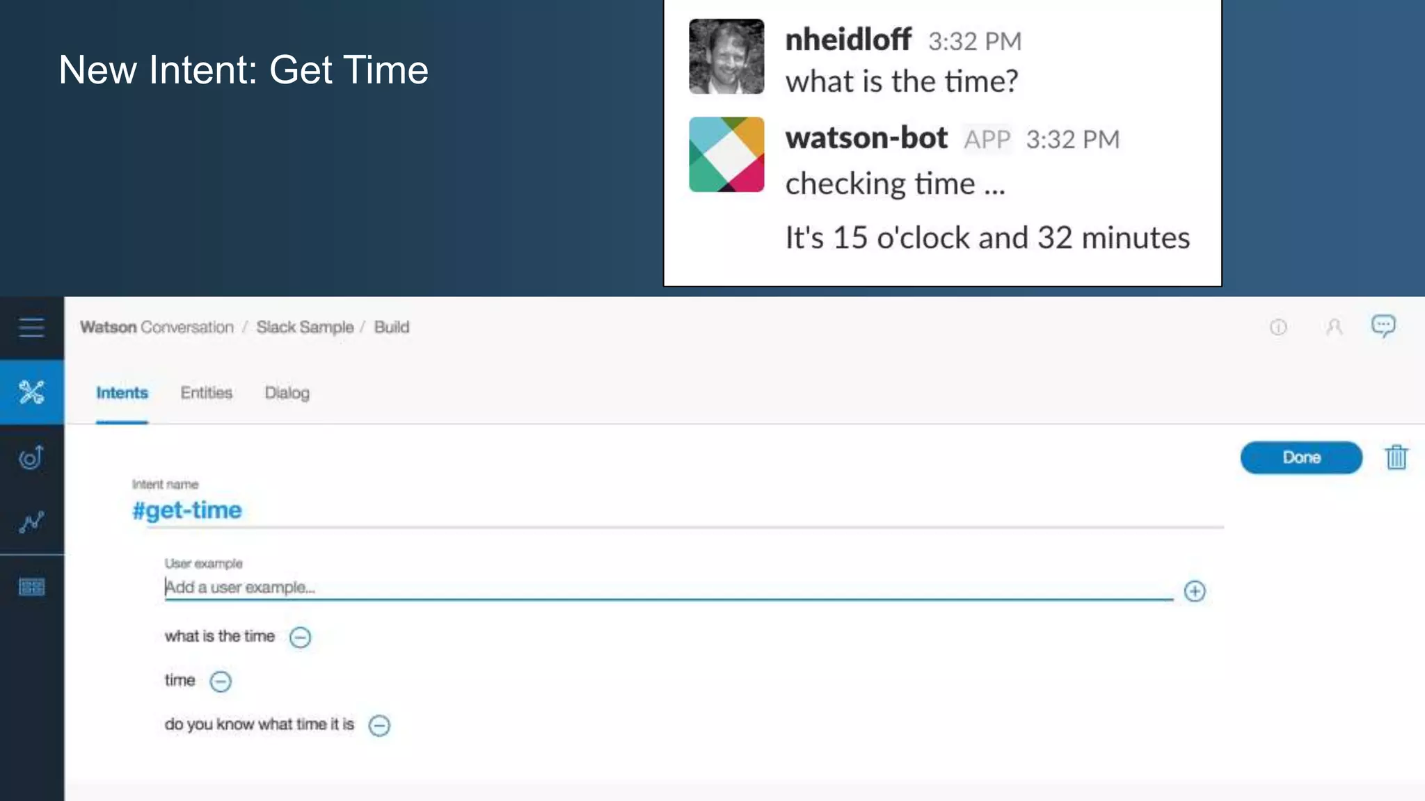 @ansi @nheidloff New Intent: Get Time