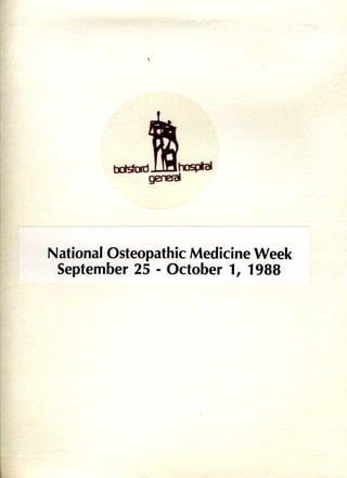 Botsford General Hospital Media Kit - National Osteopathic Medicine Week