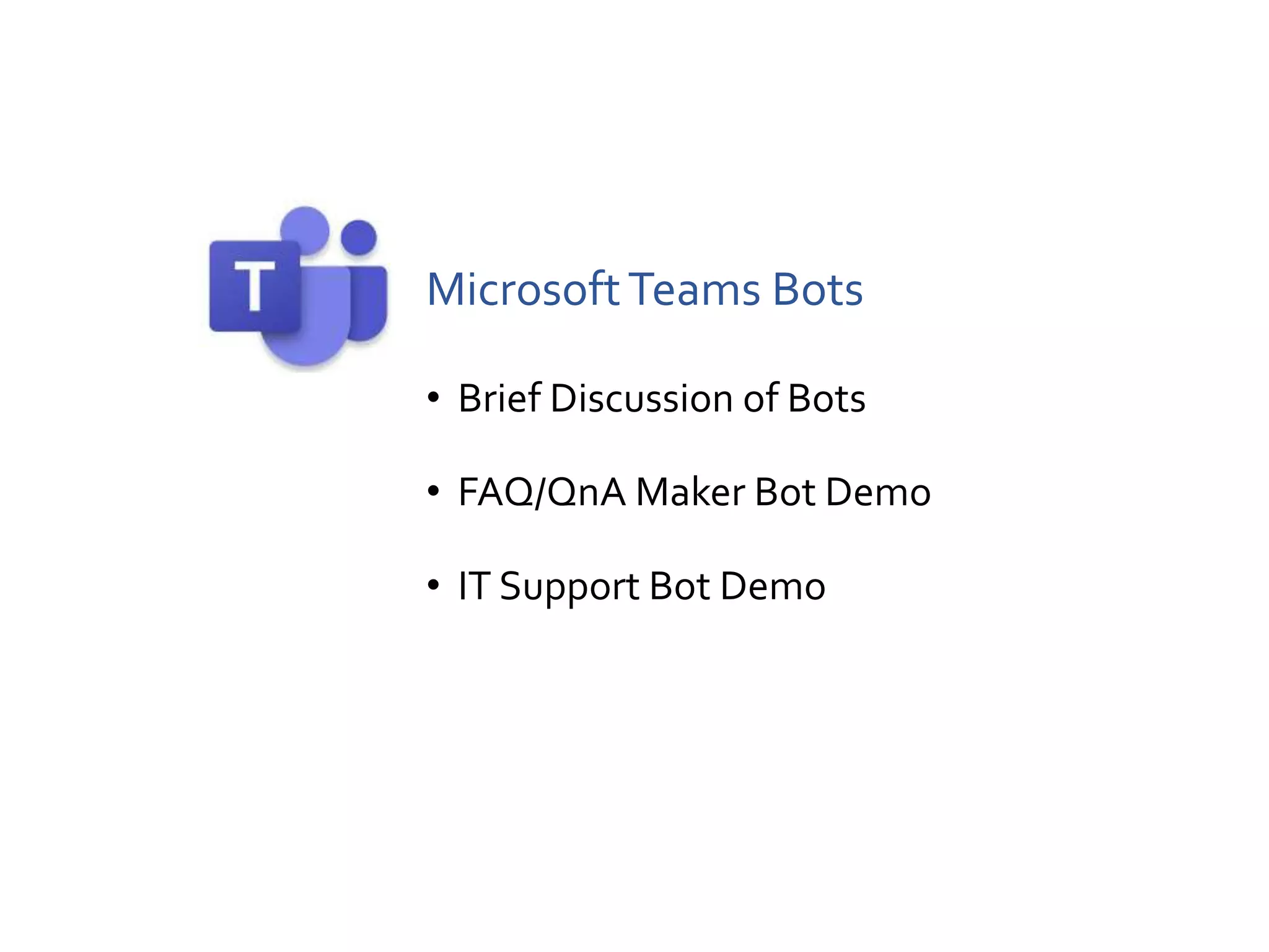 Bots for Microsoft Teams in Office 365 | PPTX