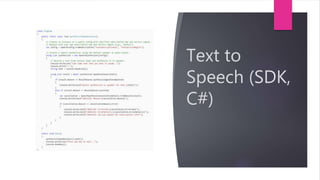 Add more Speech API to your bot