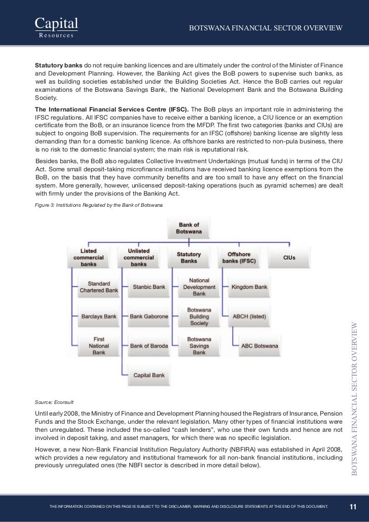 2009 Botswana Banking Financial Sector Review Capital Securities