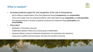 Institutional Transparency The Enhanced Transparency Framework: Case studies on its implementation ...