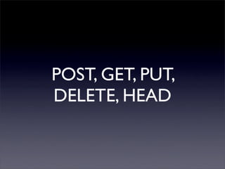 POST, GET, PUT,
DELETE, HEAD
 