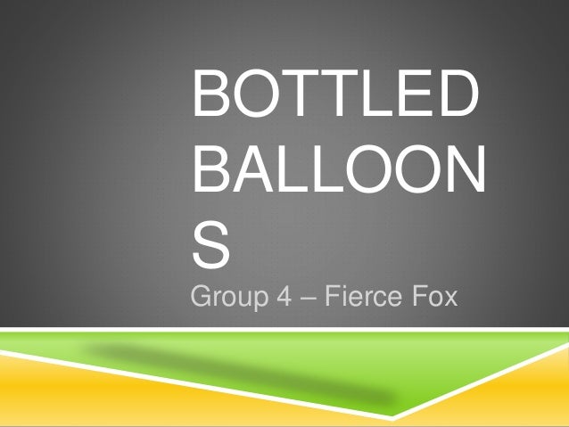 bottled balloons