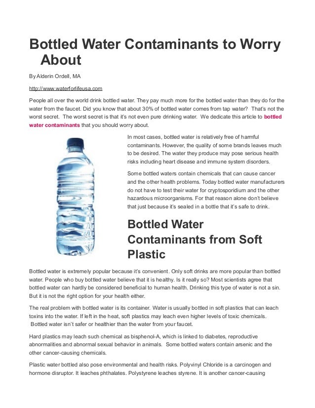 Dangerous Bottled Water Contaminants