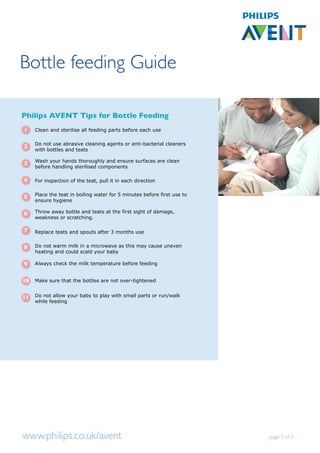 Bottle feeding guide avent | PDF
