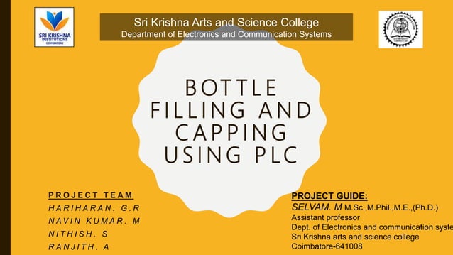 Automatic Bottle filling and Capping using PLC | PPTX