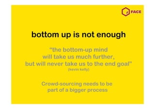Bottom Up Is Not Enough: co-creation and crowd-sourcing for research, innovation and planning