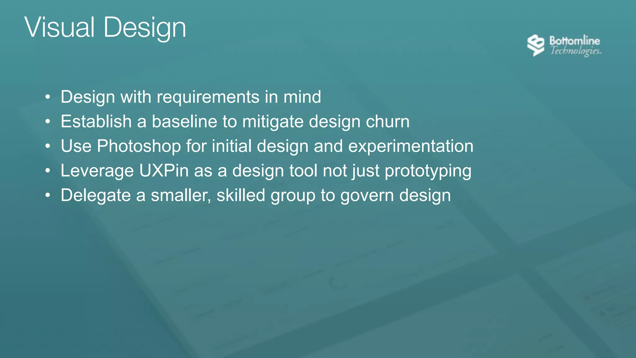 Visual Design
 