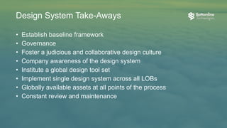 GLU
• Recognized as an internal brand
• Multi-discipline governance team
• Product integration capability
• Rapid development
• Multi-device capable
• AA accessibility compliance
• Able to be white-labeled
 