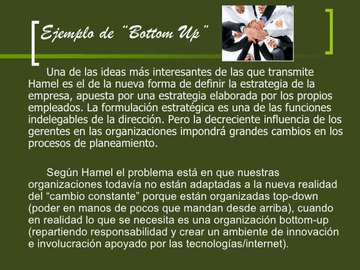 Bottom up