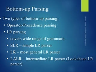 Bottom up parser | PDF