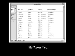 FileMaker Pro
 