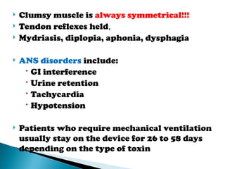 Infectology & Clinical Microbiology - Botulism | PPT