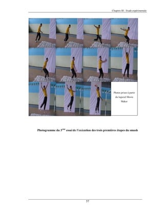 Chapitre III : Etude expérimentale

Photos prises à partir
du logiciel Movie
Maker

Photogramme du 3eme essai de l’exécution des trois premières étapes du smash

57

 