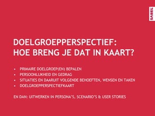 ContentstrategieSABEL ONLINE WERKT VOOR ONDER MEER: