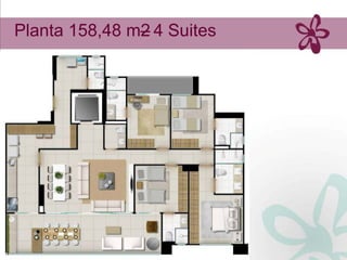 Planta 158,48 m2 4 Suites
               –
 
