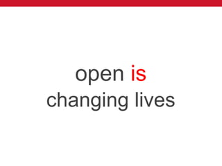 open is
changing lives
 