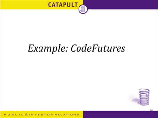 Example: CodeFutures
14
 