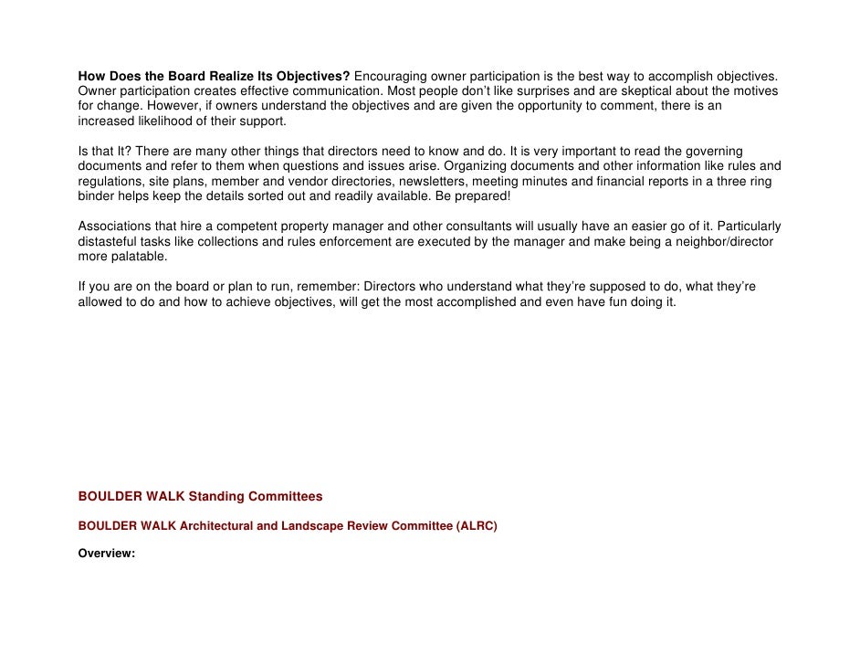 Nonprofit Board Info. Packet Example