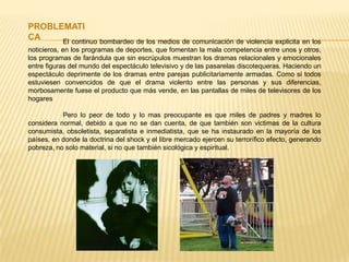 Entonces, si vemos con detención y responsabilidad, ¿Quiénes son las victimas del bouling, en las salas y pasillos de los colegios chilenos?1- Aquel que es ordenado con sus cosas.2- El que es responsable con sus estudios.3- El que es más educado y respetuoso.4- El que es más delicado.5- El que no tiene capacidad de respuesta frente al abuso.(causas familiares)6- El que tiene alguna diferencia física o sicológica7- El que se destaca en alguna asignatura (no necesariamente)8- Y todo aquel que se diferencia del grupo mayor por alguna razón.