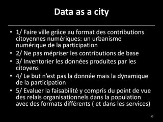 Pluralisme des politiques de données urbaines, par Dominique Boullier