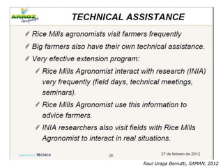 Rice production in the cone of South America – what can we learn for GRiSP-Asia?