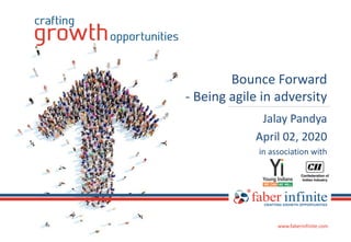 www.faberinfinite.comwww.faberinfinite.com
www.faberinfinite.com
Bounce Forward
- Being agile in adversity
Jalay Pandya
April 02, 2020
in association with
 