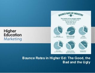 Bounce Rates in Higher Ed: The Good, the Bad and the
Ugly
Slide 1
Bounce Rates in Higher Ed: The Good, the
Bad and the Ugly
 