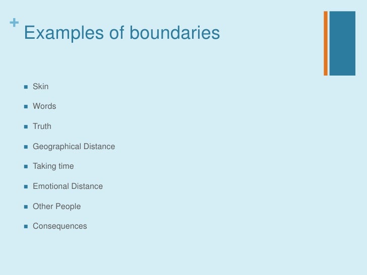 Boundaries