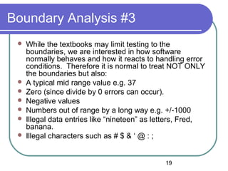 Boundary and equivalnce systematic test design | PPS