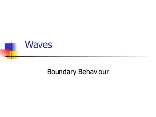Waves Boundary Behaviour 