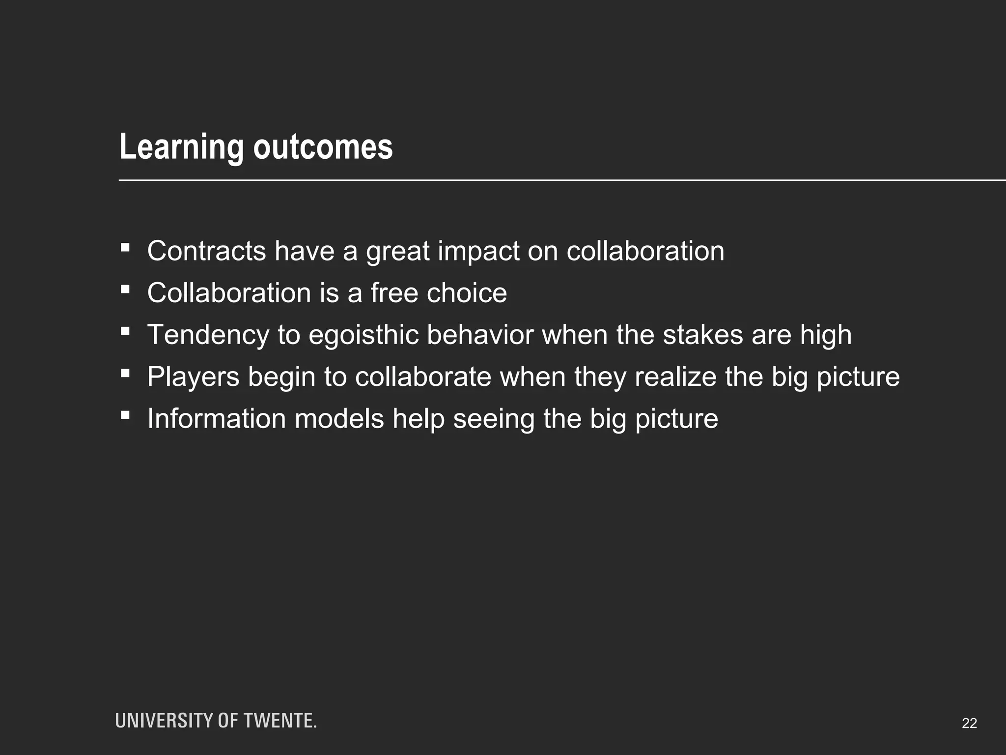Contract types 
22 
Moderating the construction guys. 
Traditional Fast-track Integrated 
 