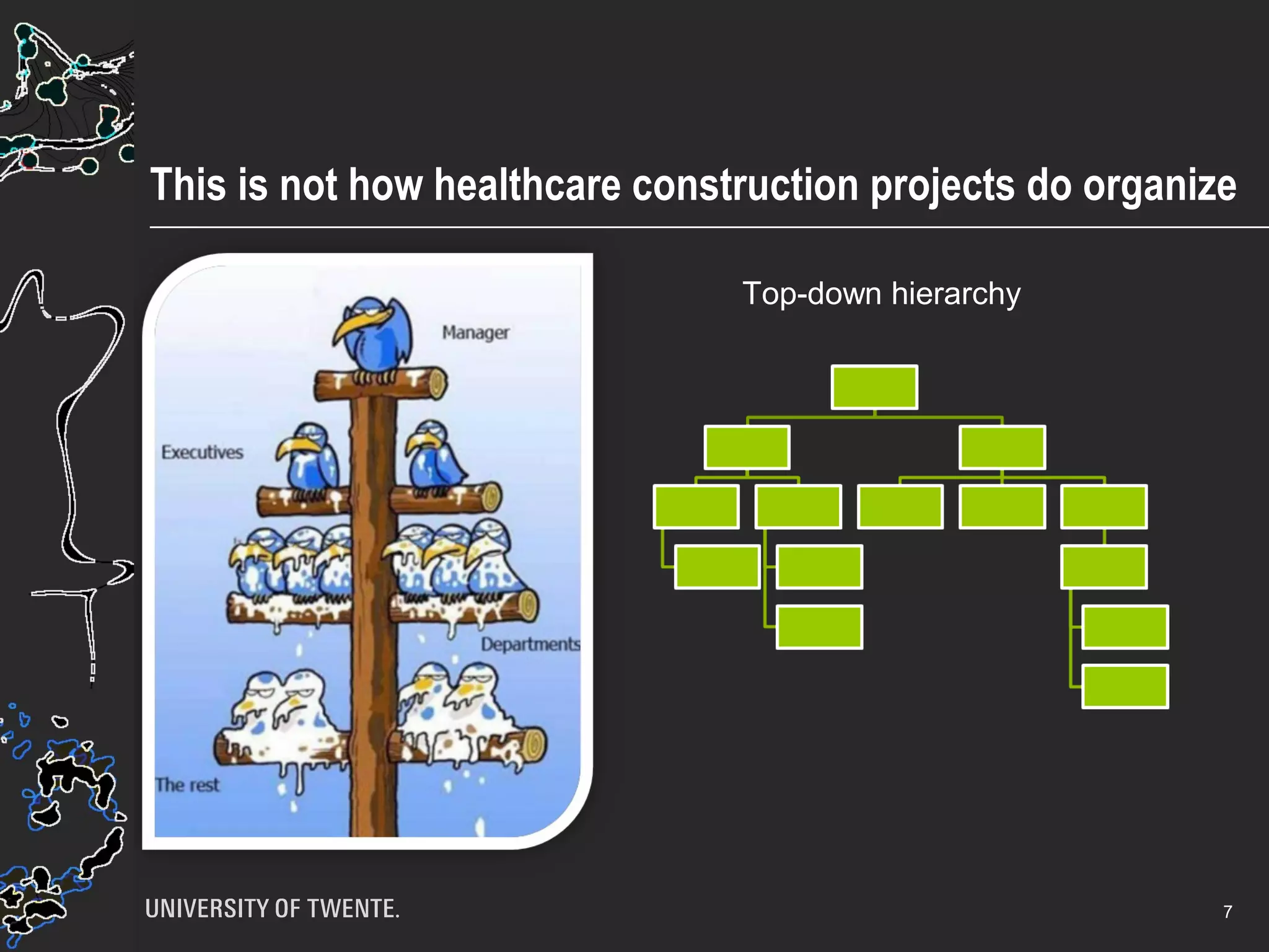 Expansive learning theory (horizontal, bottom-up) 
7 
Instruments 
Subject Object 
Outcome 
Rules Community Division of labor 
Yrjö Engeström, 2001, p.136 
 
