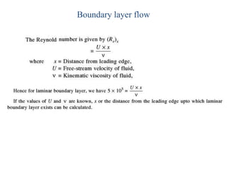 Boundary layer flow
 