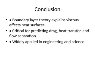 Comprehensive Boundary Layer Theory in Fluid Mechanics: Concepts and ...