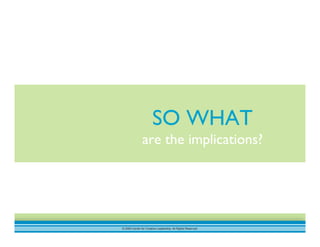 © 2009 Center for Creative Leadership. All Rights Reserved.
SO WHAT
are the implications?
 