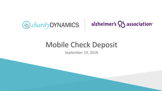Mobile Check Deposit
September 19, 2018
 