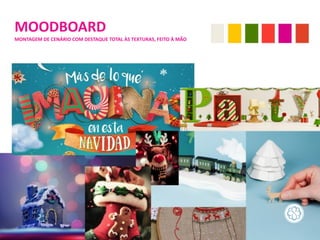 MOODBOARD
MONTAGEM DE CENÁRIO COM DESTAQUE TOTAL ÀS TEXTURAS, FEITO À MÃO
 