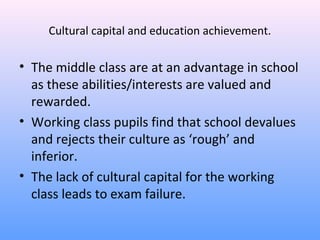 Bourdieu and Gerwitz- cultural capital | PPT