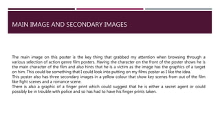 MAIN IMAGE AND SECONDARY IMAGES
The main image on this poster is the key thing that grabbed my attention when browsing thr...