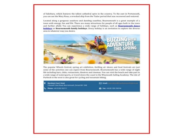 Bournemouth Family Holiday And Meeting Event Conference Civil Wedding