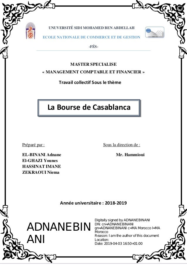 Bourse De Casablanca