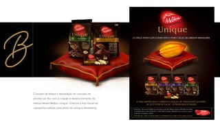 O projeto de Brand e reavaliação do conceito de
produto se deu com a criação e desenvolvimento da
marca Harald Melken Unique. Criamos o Key Visual da
campanha voltada para ponto de venda e advertising.
 