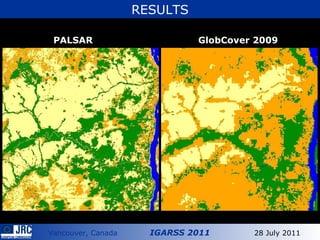 PALSAR GlobCover 2009 Central African tile Subset 1 RESULTS 
