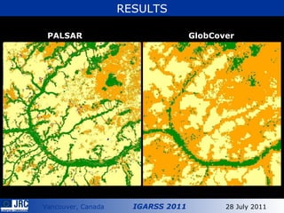 Central African tile Subset 2 RESULTS PALSAR GlobCover 