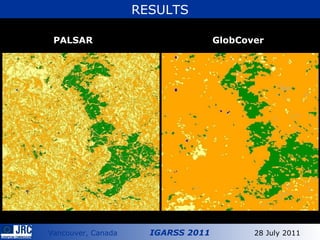 PALSAR GlobCover South African tile Subset 1 RESULTS PALSAR GlobCover 