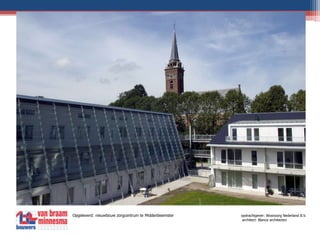 Opgeleverd: nieuwbouw zorgcentrum te Middenbeemsteropdrachtgever: Woonzorg Nederland B.V.	       					     	 architect: Blanca architecten