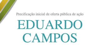  BOVAP - Precificação  Eduardo Campos