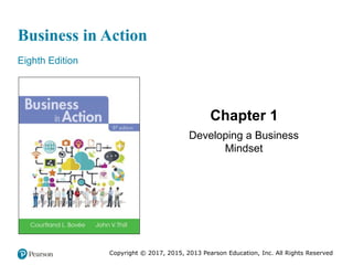 Business in Action
Eighth Edition
Chapter 1
Developing a Business
Mindset
Copyright © 2017, 2015, 2013 Pearson Education, Inc. All Rights Reserved
 